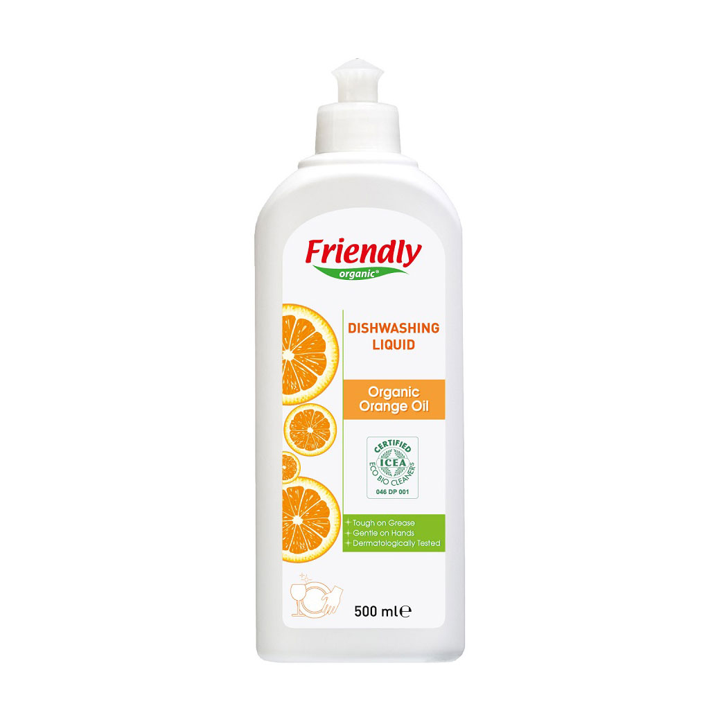 Органічний засіб для миття посуду Friendly Organic Апельсинове масло, 500 мл